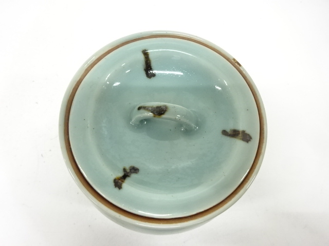  富田静山造　飛青磁　水指